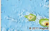 Physical Map of the area around 38° 36' 25" N, 28° 49' 30" W