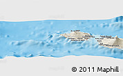 Shaded Relief Panoramic Map of the area around 38° 36' 25" N, 28° 49' 30" W