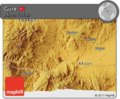 Physical 3D Map of Güre