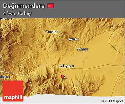 Physical 3D Map of Değirmendere