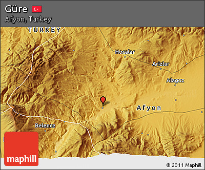 Physical 3D Map of Güre