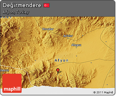 Physical 3D Map of Değirmendere