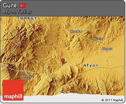 Physical 3D Map of Güre