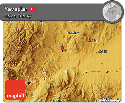Physical Map of Yavaşlar