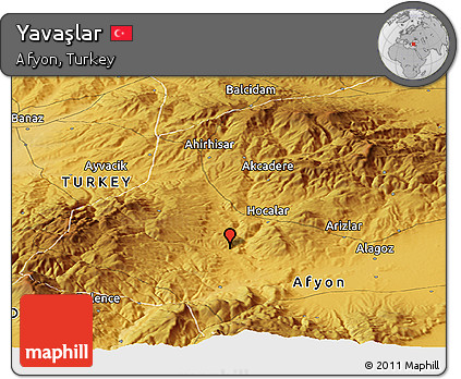 Physical Panoramic Map of Yavaşlar
