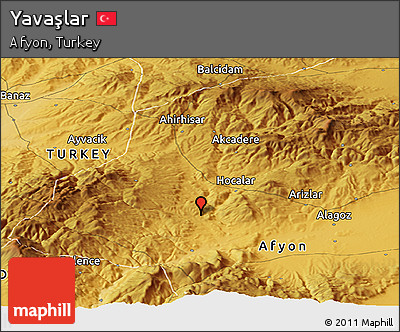 Physical Panoramic Map of Yavaşlar