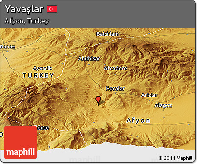 Physical Panoramic Map of Yavaşlar