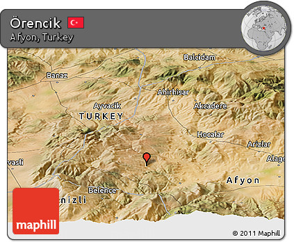Satellite Panoramic Map of Örencik