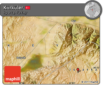 Satellite Map of Körküler