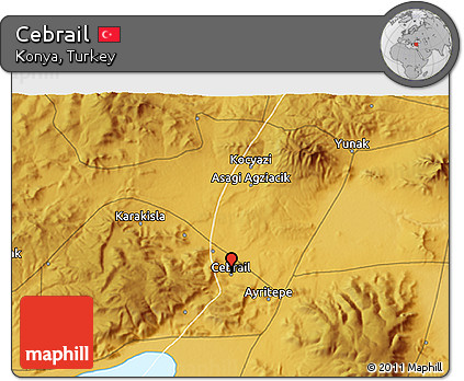 Physical 3D Map of Cebrail
