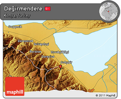 Physical 3D Map of Değirmendere