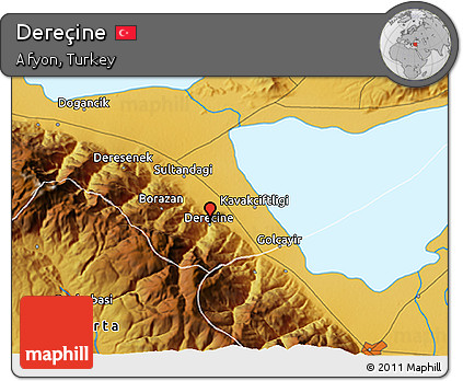 Physical 3D Map of Dereçine