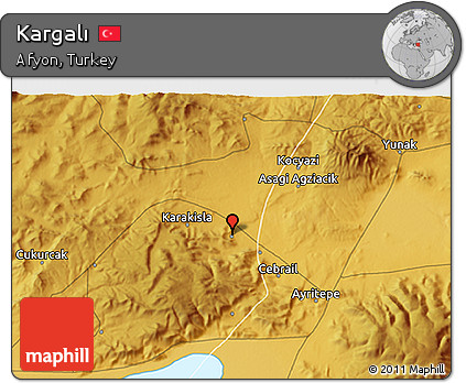 Physical 3D Map of Kargalı