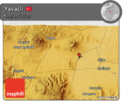 Physical 3D Map of Yavaşlı