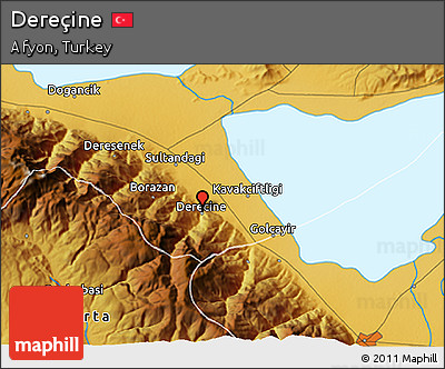 Physical 3D Map of Dereçine