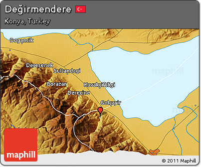 Physical 3D Map of Değirmendere