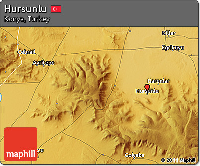 Physical 3D Map of Hursunlu
