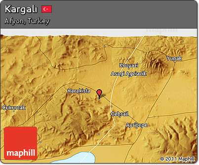 Physical 3D Map of Kargalı