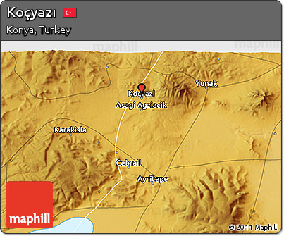Physical 3D Map of Koçyazı