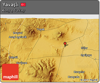 Physical 3D Map of Yavaşlı