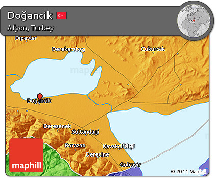 Political 3D Map of Doğancik