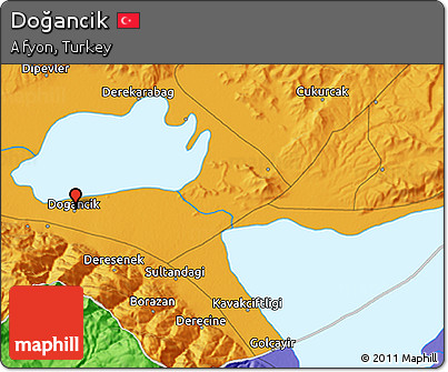 Political 3D Map of Doğancik