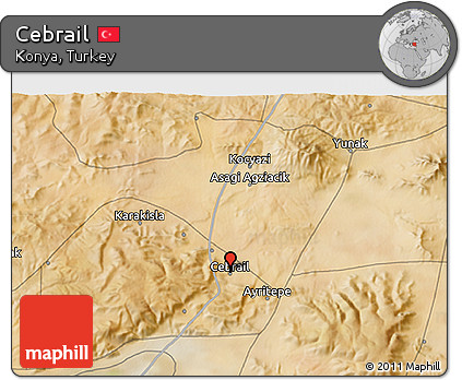 Satellite 3D Map of Cebrail
