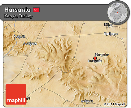Satellite 3D Map of Hursunlu