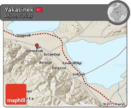 Shaded Relief 3D Map of Yakasinek