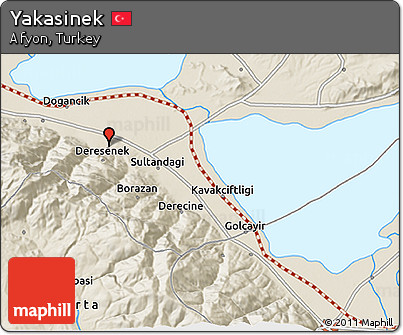 Shaded Relief 3D Map of Yakasinek