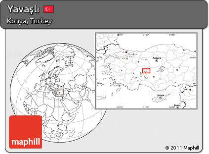 Blank Location Map of Yavaşlı
