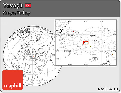 Blank Location Map of Yavaşlı