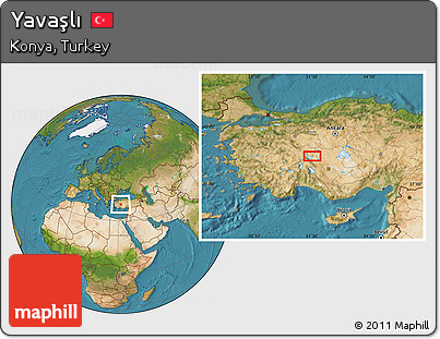 Satellite Location Map of Yavaşlı