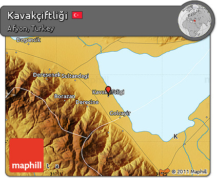 Physical Map of Kavakçiftliği
