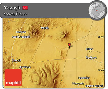 Physical Map of Yavaşlı