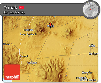 Physical Map of Yunak