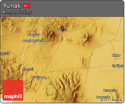 Physical Map of Yunak