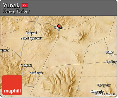 Satellite Map of Yunak