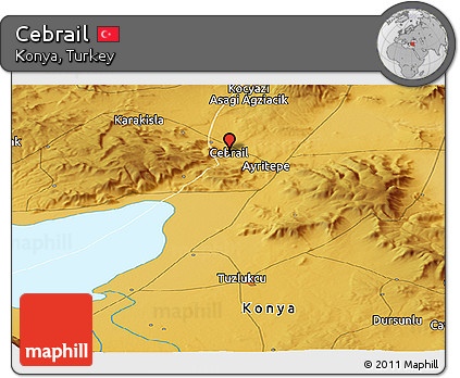 Physical Panoramic Map of Cebrail
