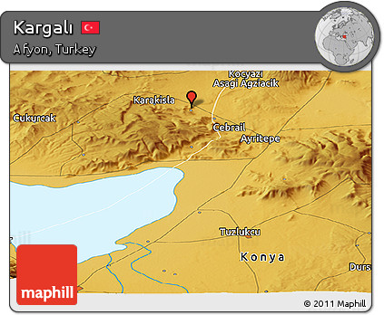 Physical Panoramic Map of Kargalı