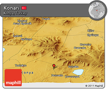 Physical Panoramic Map of Konarı