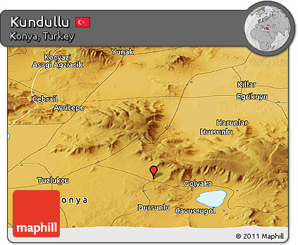 Physical Panoramic Map of Kundullu