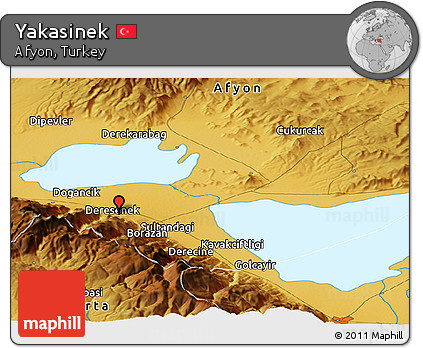 Physical Panoramic Map of Yakasinek
