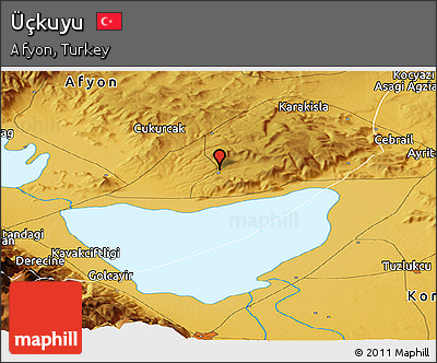 Physical Panoramic Map of Üçkuyu