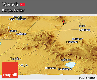 Physical Panoramic Map of Yavaşlı