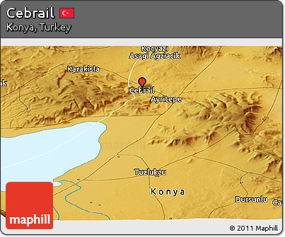 Physical Panoramic Map of Cebrail