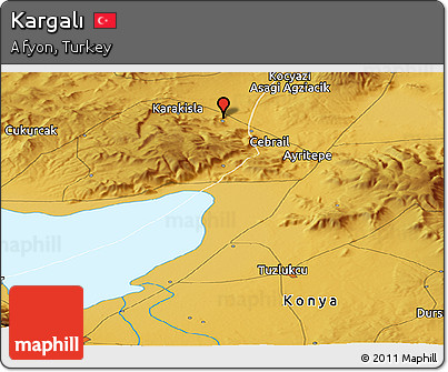 Physical Panoramic Map of Kargalı