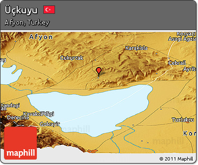 Physical Panoramic Map of Üçkuyu