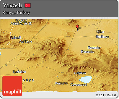 Physical Panoramic Map of Yavaşlı