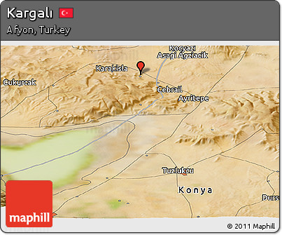 Satellite Panoramic Map of Kargalı